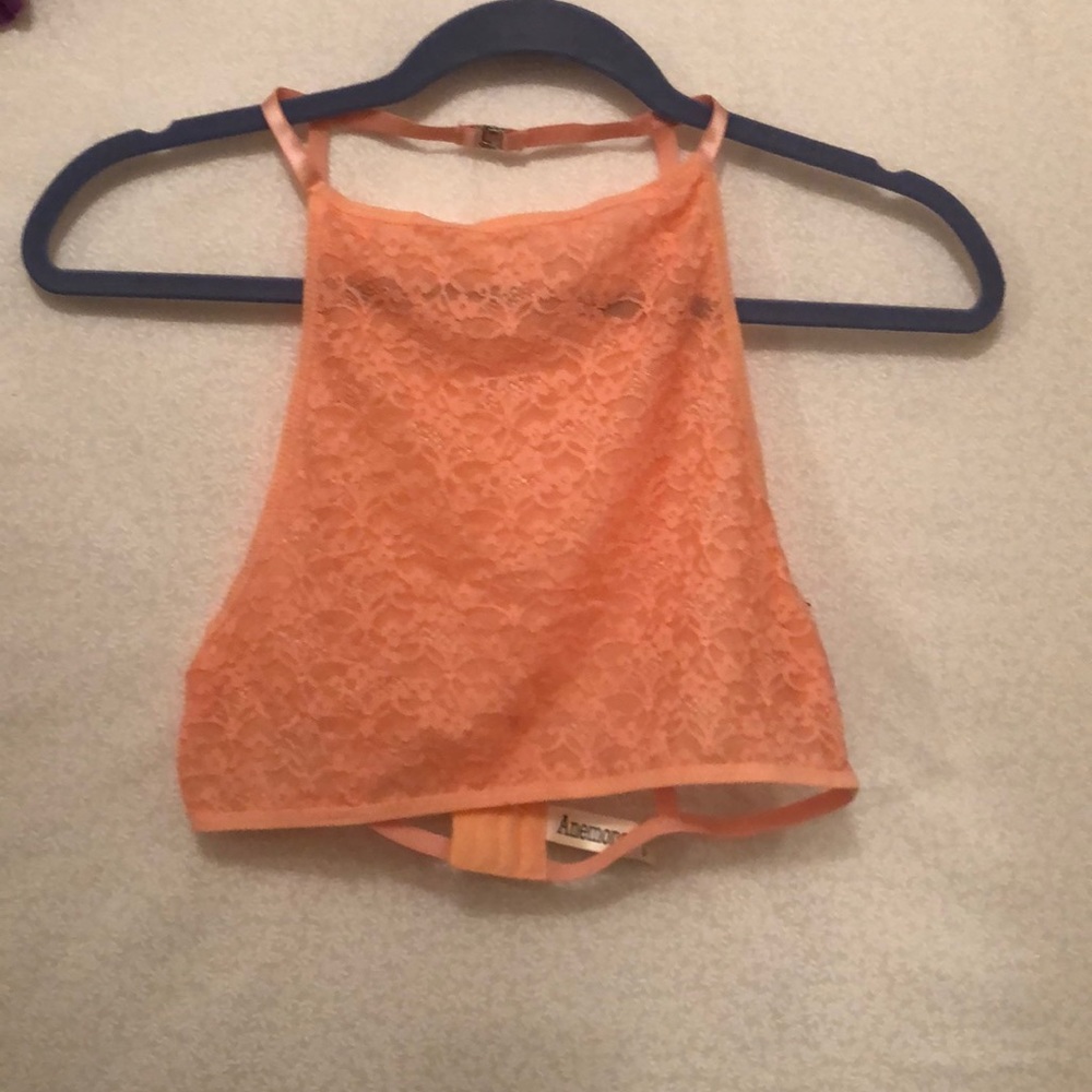 Sexy lace peach halter style bralette